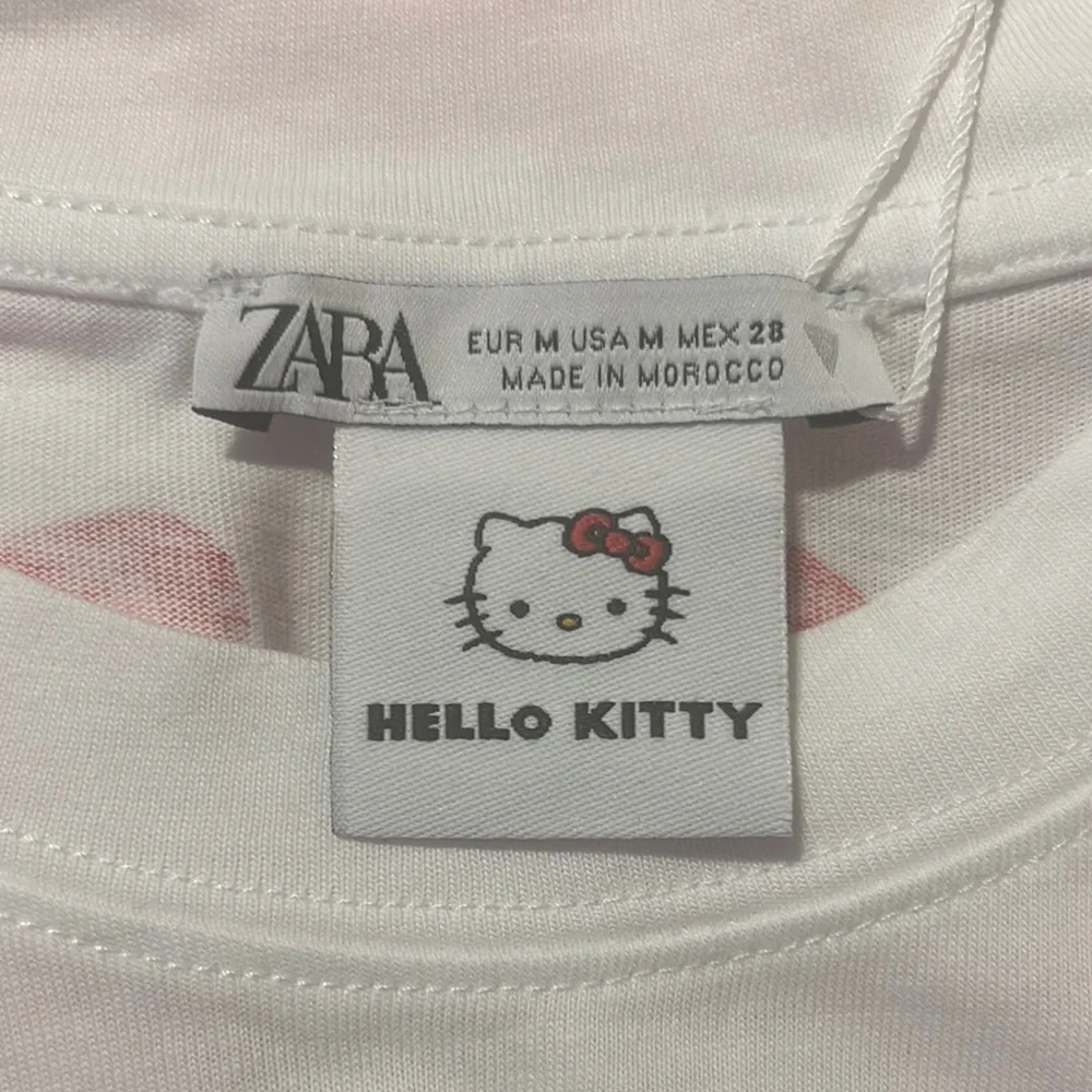 Zara Hello Kitty White and Pink Long Sleeve Tee - Picture 3 of 3